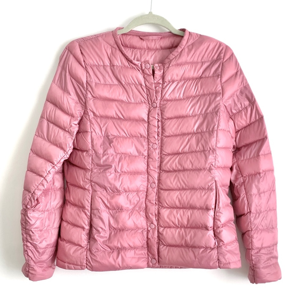 Pink Synthetic Puffer Coat